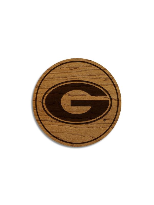 University of Georgia "G" Coaster in cherry 