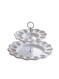 VIDA Alegria Two Tiered Egg Server white luxury melamine chic home decor kitchen serveware