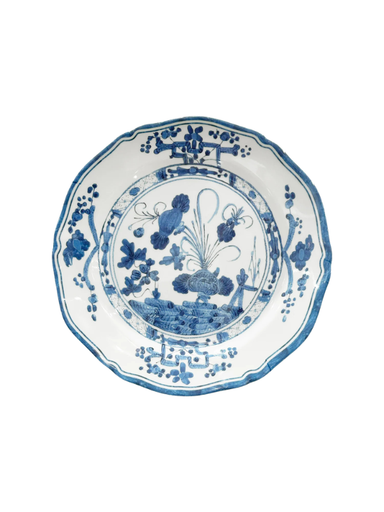 VIDA Faenza 9" Salad Plate in White & Blue by Beatriz Ball chic plates chinoiserie