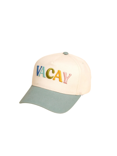 colorful vacay canvas hat