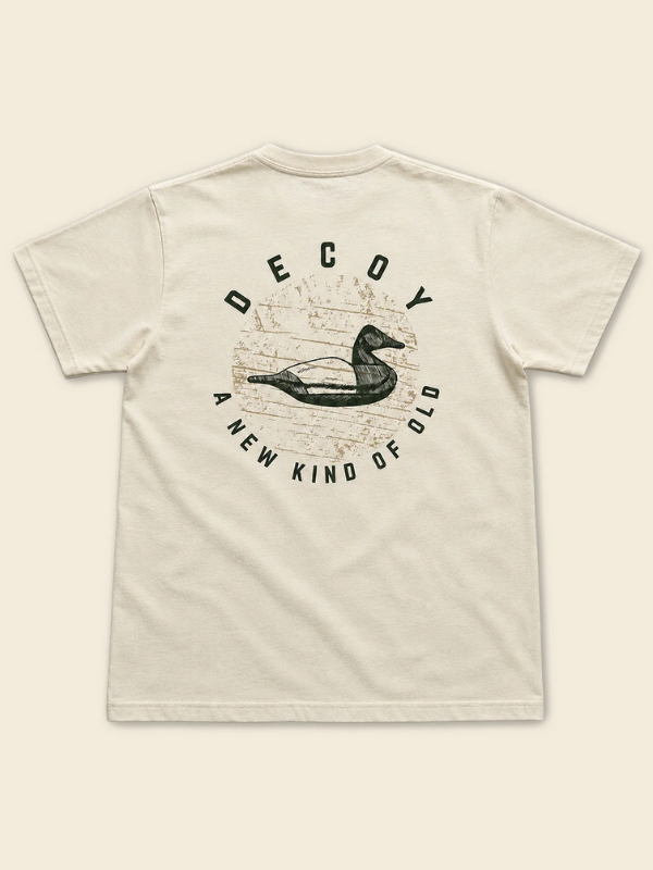 The Vintage Circle Logo T-Shirt puts that line inside a simple circle mark with the canvasback at its center.