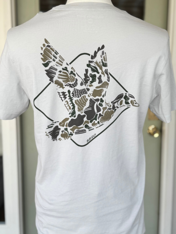 Camo Flight Tee in Oyster By Southern Shirt Company