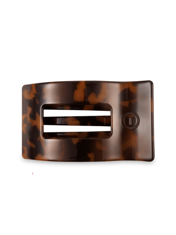 Tortoise Large Flat Rectangle Hair Clip