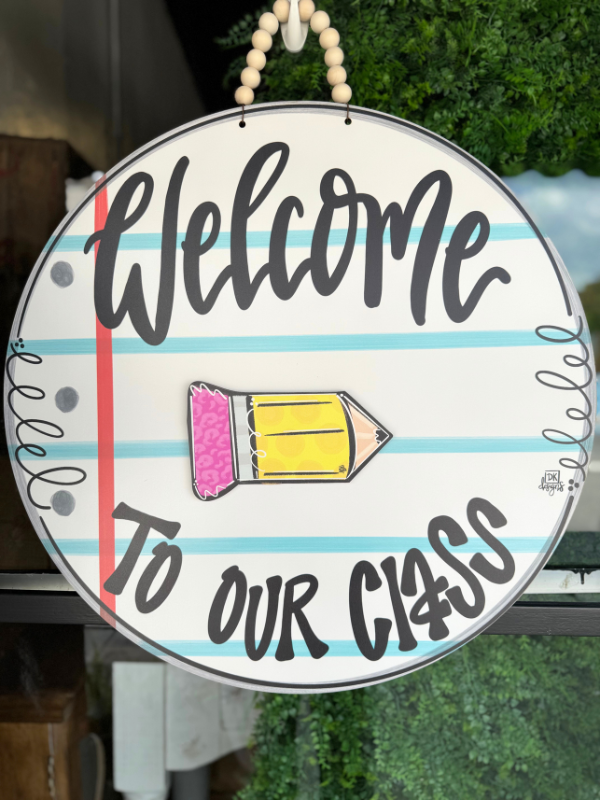 Paper Welcome To Our Class Door Hanger
