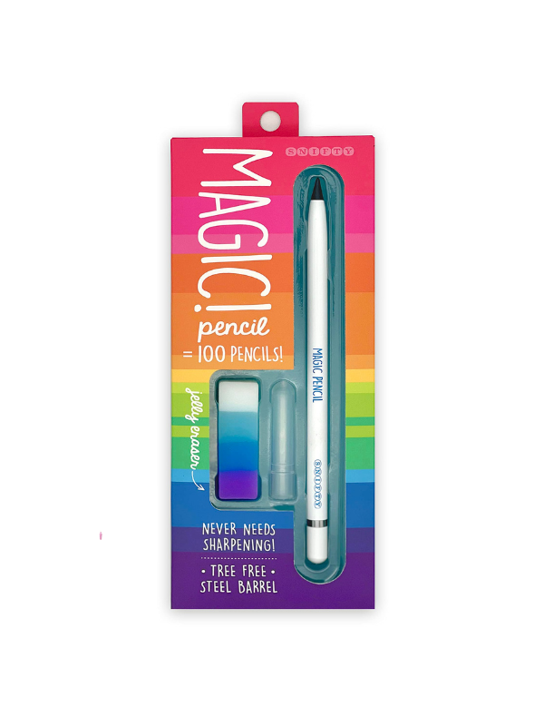 Magic Pencil & Eraser Set in White