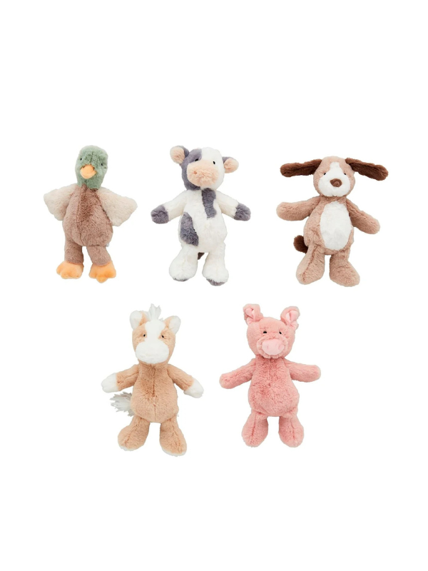 Farm Plush Rattle Pals