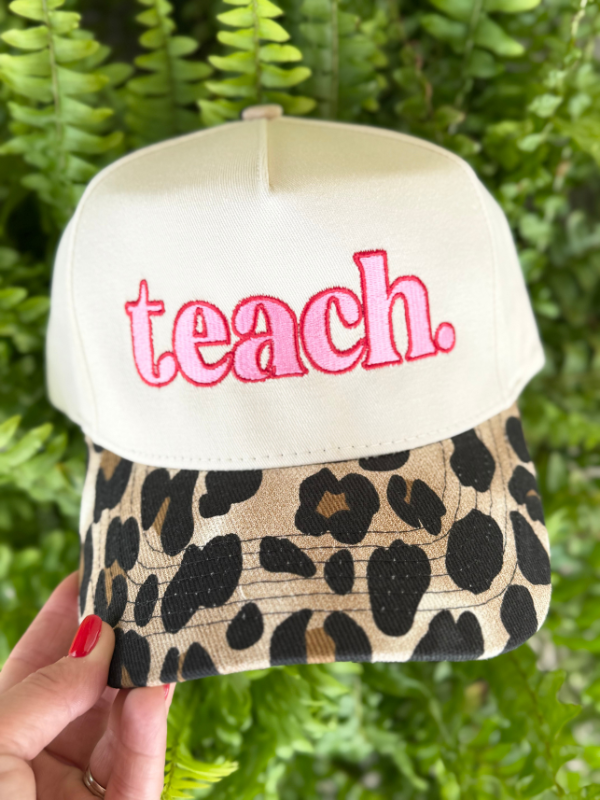 Teach Hat in Leopard