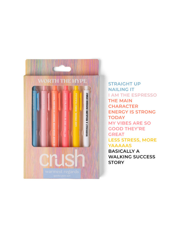 Crush Warmest Regards Quote Pen Set- Worth The Hype