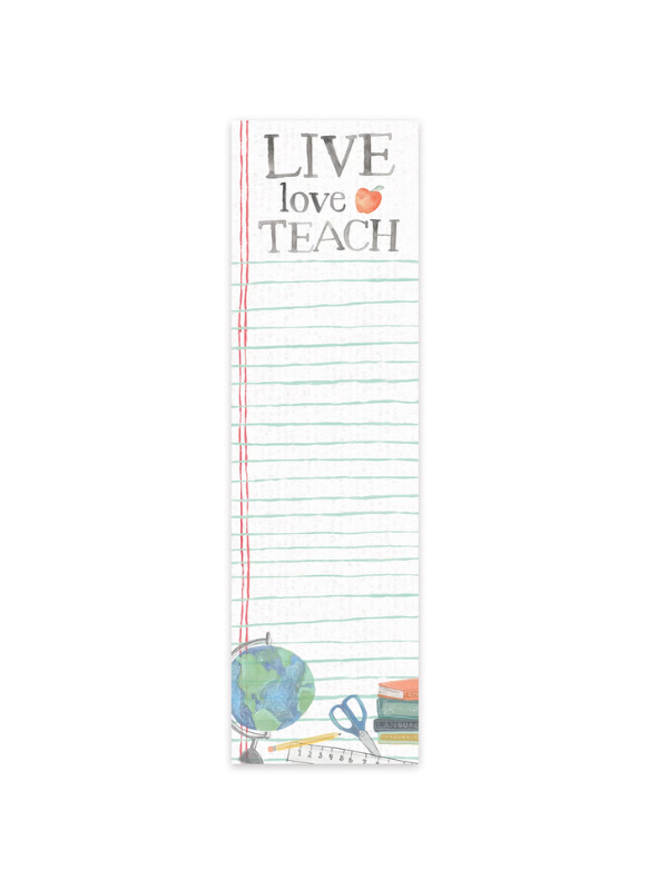 Live Love Teach List Pad