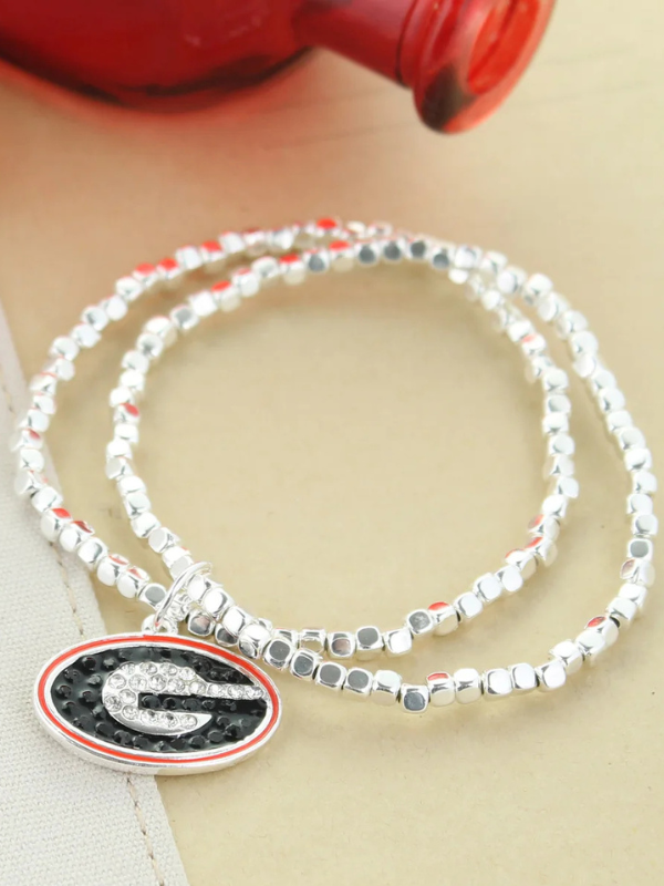 Georgia Crystal Logo Stretch Bracelet