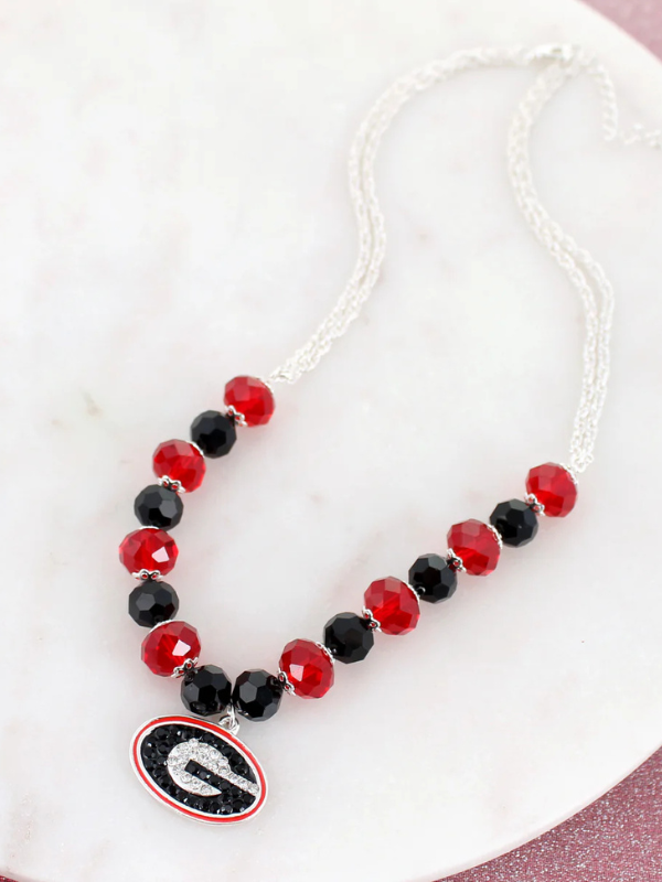 Georgia Crystal Bead 18 - 20" Necklace w/ Crystal Logo