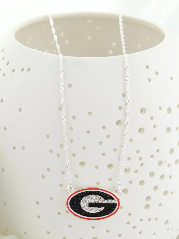 Georgia Crystal Logo Necklace