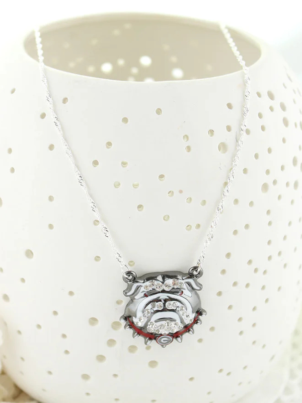 16” Georgia Bulldogs Crystal Logo Necklace