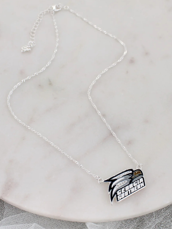 Georgia Southern Crystal Logo Necklace