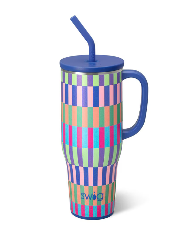 Brite Stripes 40oz Mega Mug By Swig