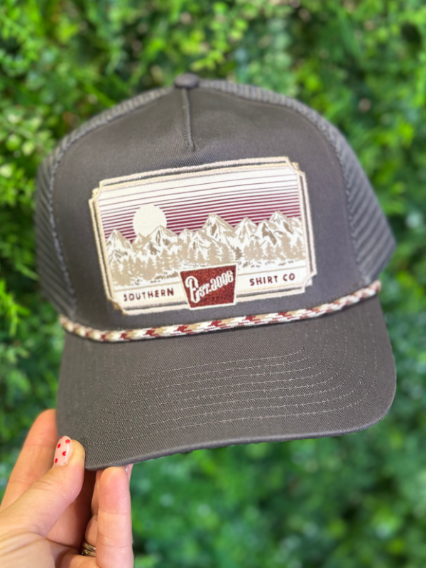 Rope Trucker Hat in Frost Gray By Southern Shirt Co.