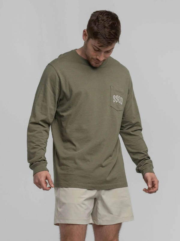 Brosquatch Long Sleeve Tee in Spanish Moss By Southern Shirt Co.