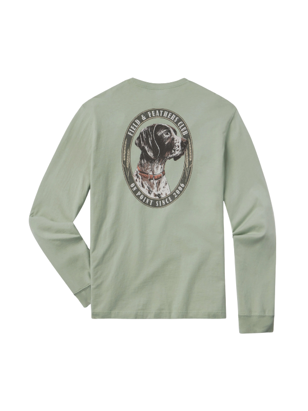 Field And Feathers Long Sleeve Tee in Iceberg Green By Southern Shirt Co.