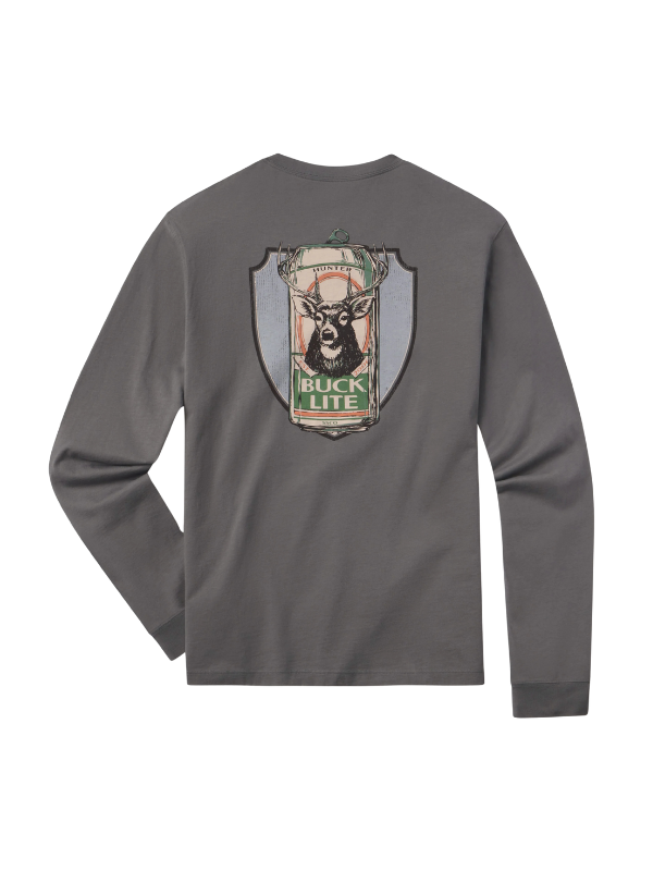 Buck Lite Long Sleeve Tee in Volcanic Ash By Southern Shirt Co.