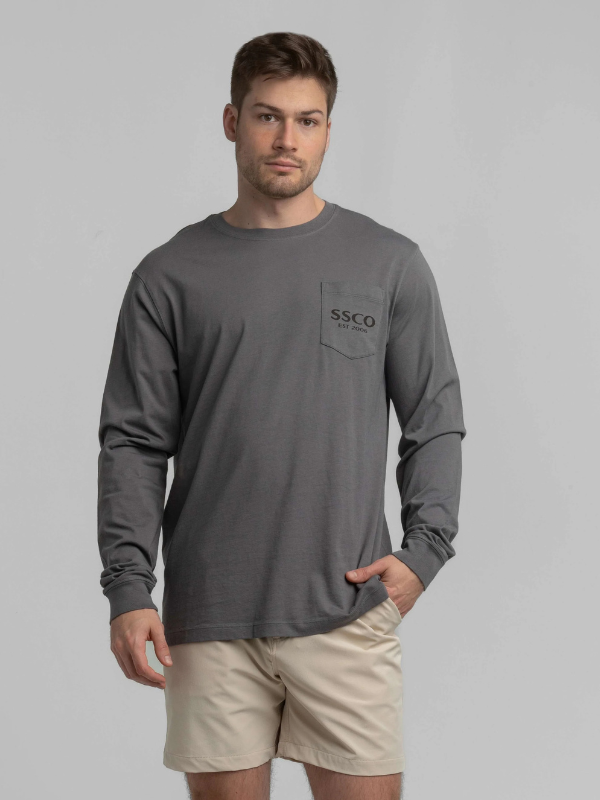 Buck Lite Long Sleeve Tee in Volcanic Ash By Southern Shirt Co.