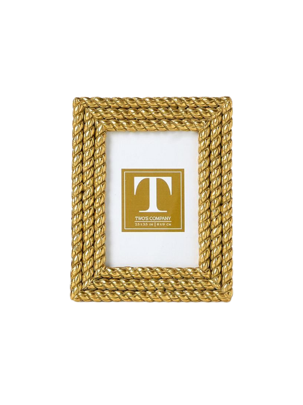 Gold Rectangle Triple Rope Mini Frame