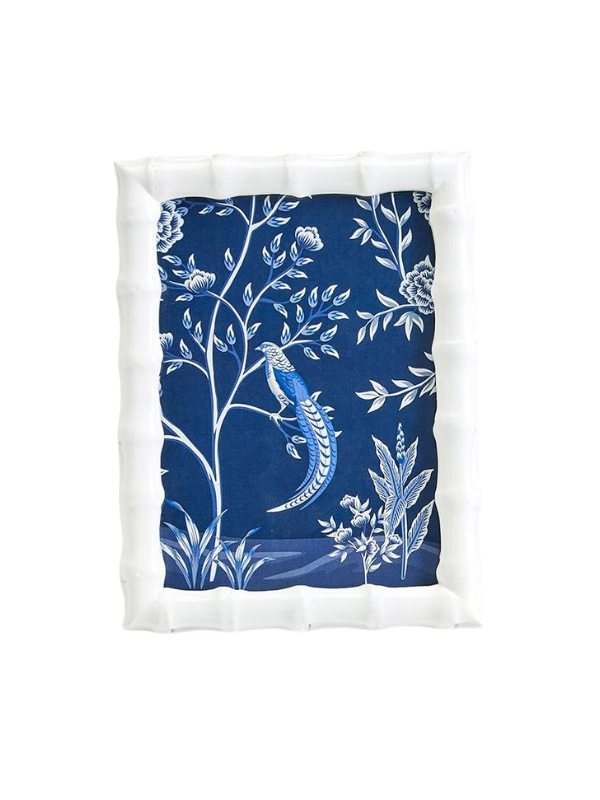 Aviary White Faux Bamboo 5x7 Photo Frame