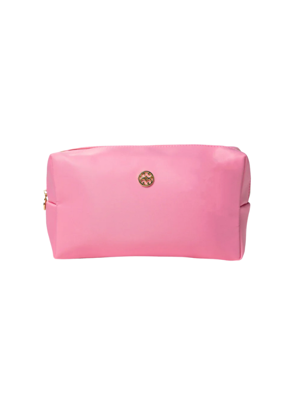 Let's Face It Pouch in Pink Floral Block