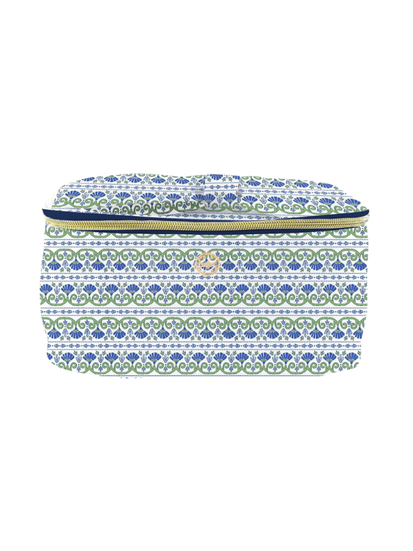 Kiss & Makeup Bag in Floral Foulard Navy