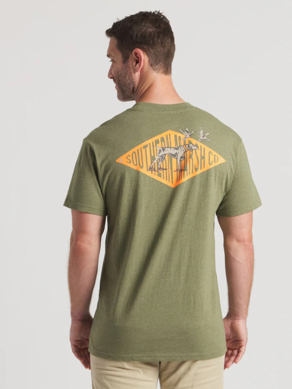 Classic Pointer Tee in Washed Dark Green