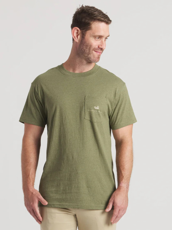 Classic Pointer Tee in Washed Dark Green