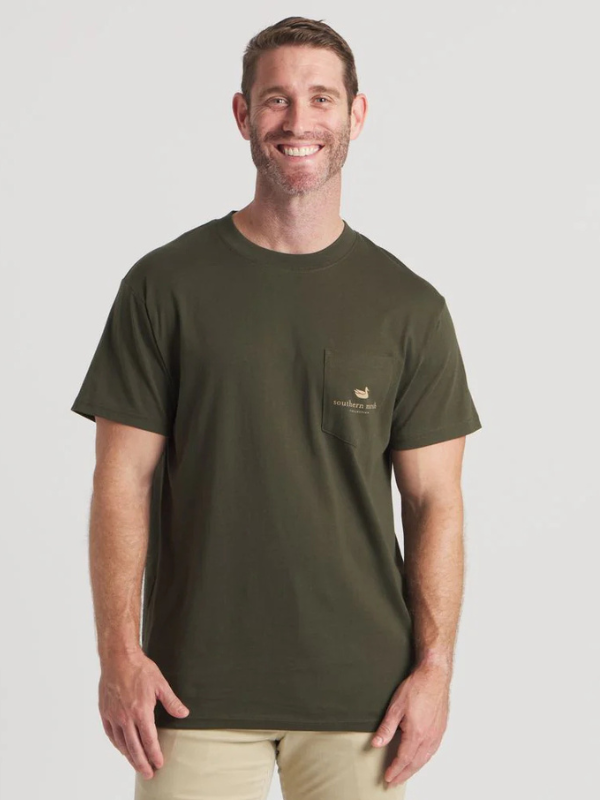 Eight Point Tee in Dark Olive