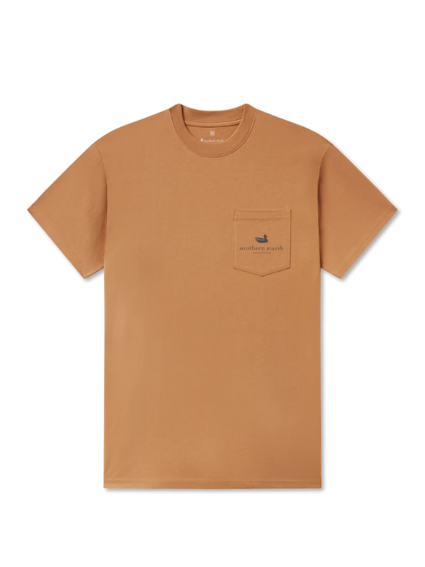 Heritage Engraved Tee in Camel