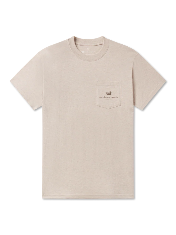Vintage Duck Decoy Tee - Camo in Washed Oatmeal