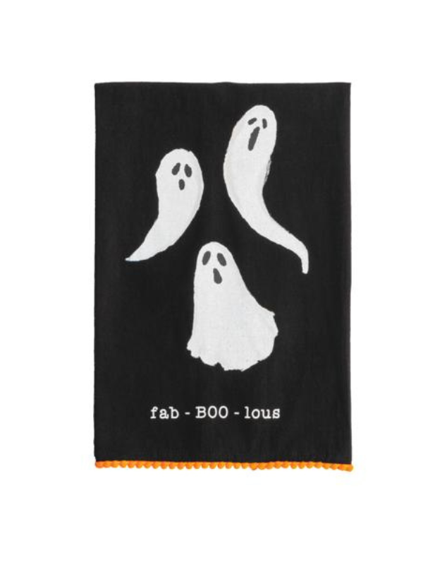 Ghost Printed Halloween Tea Towel