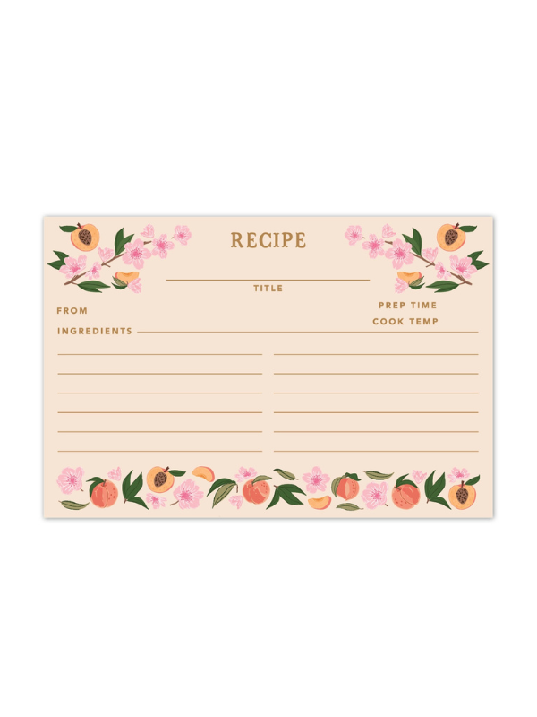 Peach Blossom Recipe Cards