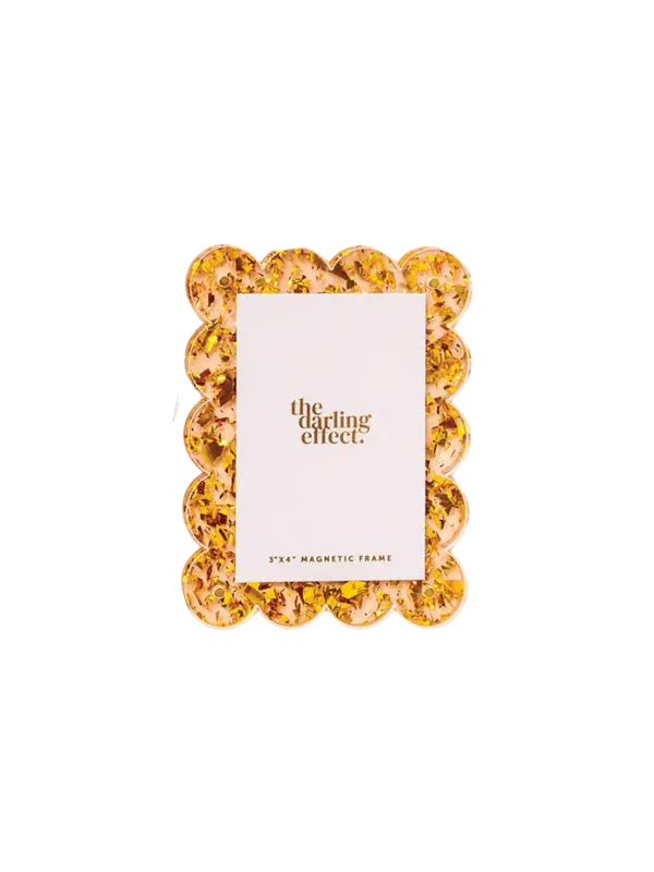 Confetti Gold Mini Acrylic Picture Frame Magnet