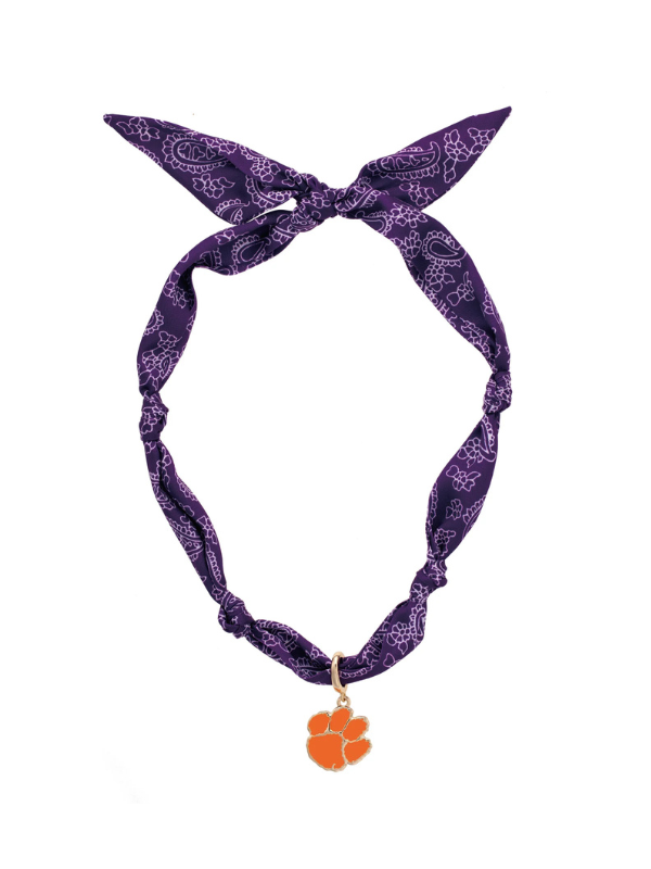 Clemson Tigers Logo Bandana Scarf Necklace