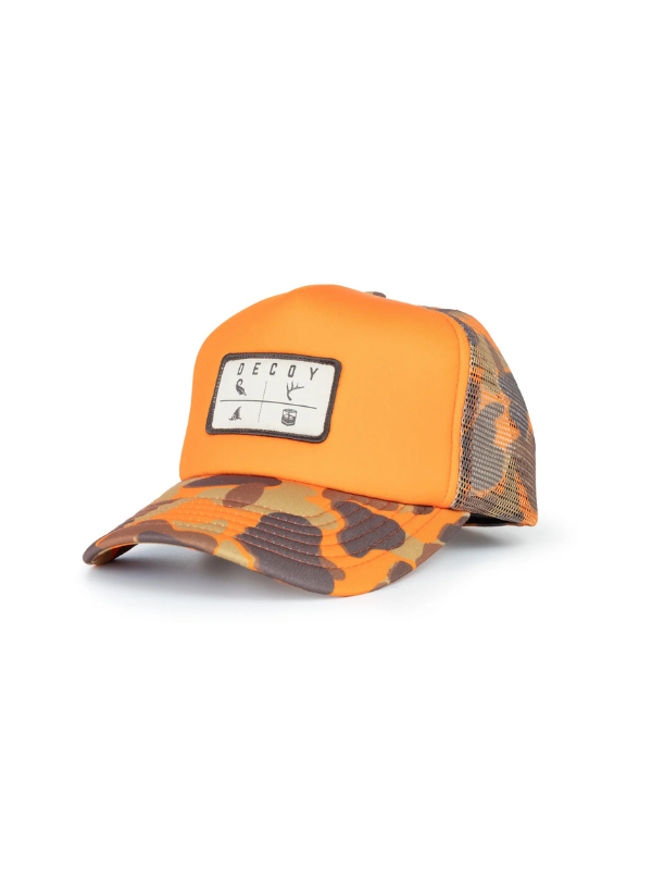 Hunt Camp Trucker Hat in Blaze Orange