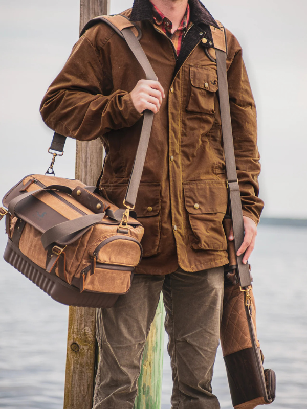 Waxed Canvas Blind Bag in Khaki