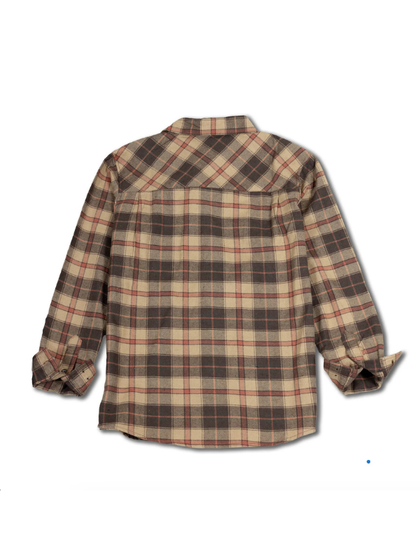Flyway Flannel Shirt in Tan and Brown