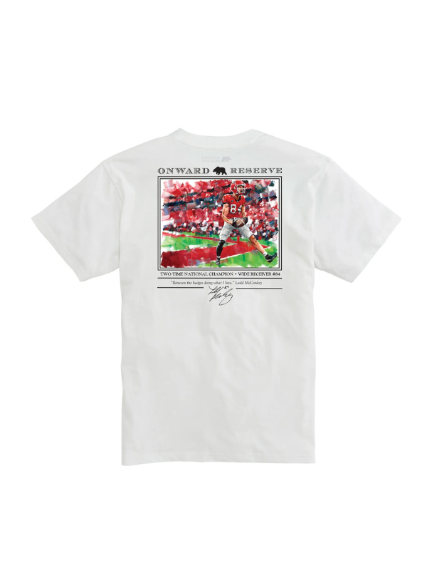 Ladd McConkey Tee in White By Onward Reserve