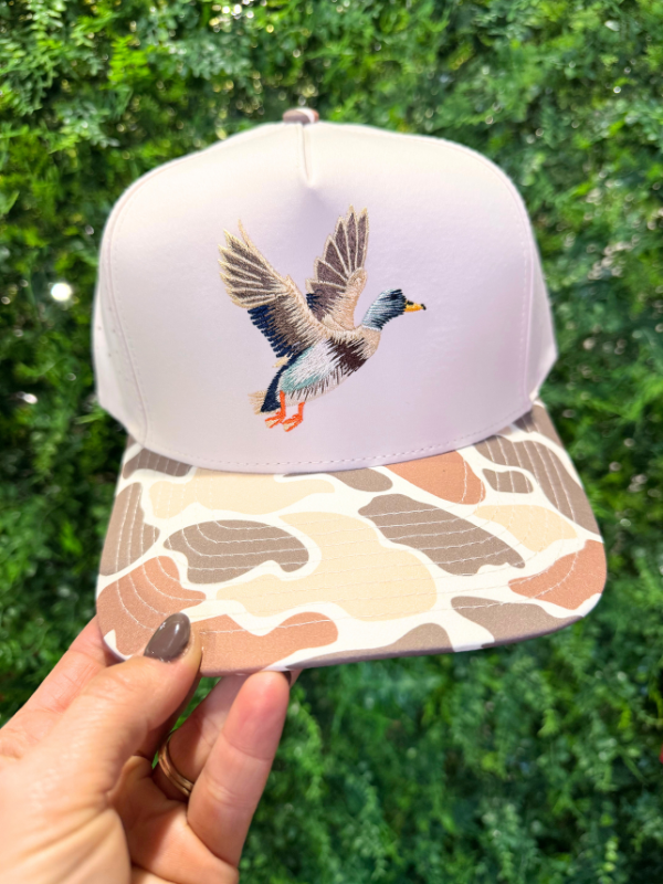 Duck Embroidered Camo Hat