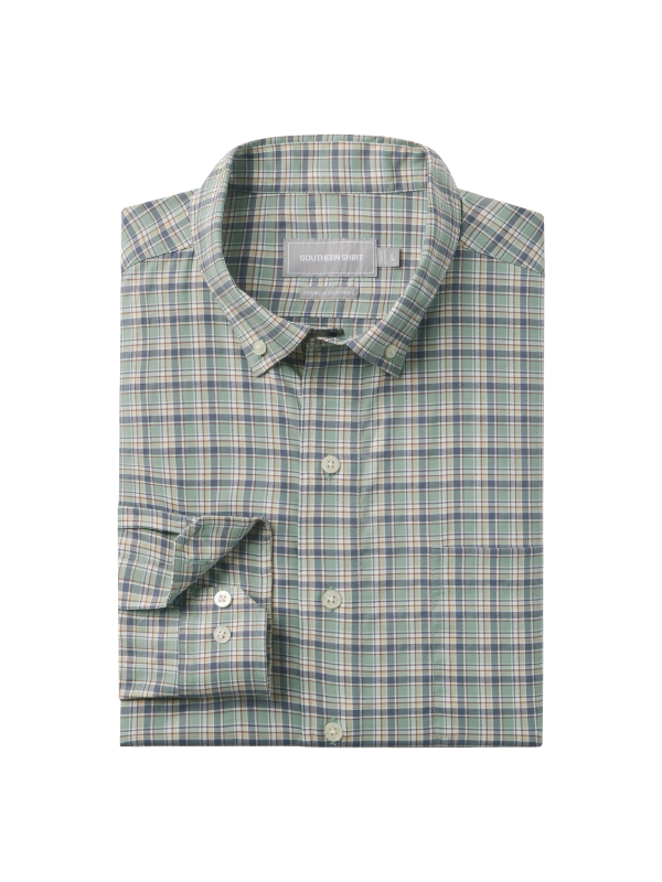 Hawthorne Plaid Long Sleeve in Mallard By Southern Shirt