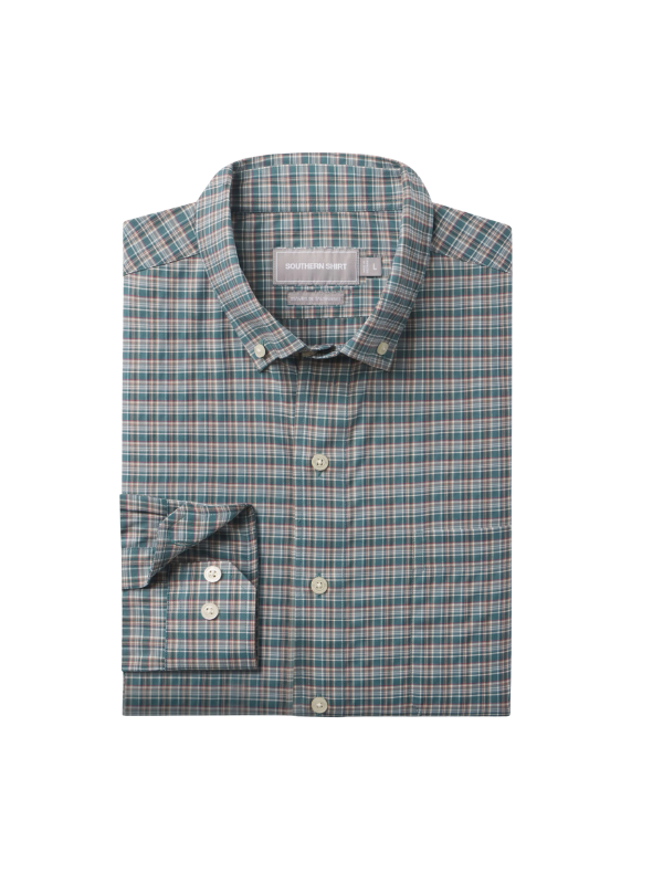 Bennett Plaid Long Sleeve in Bayou Teal By Southern Shirt
