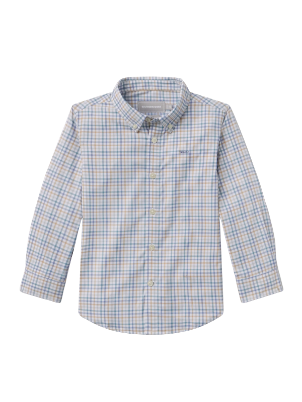 Youth Boys Samford Check Long Sleeve in Oxford By Southern Shirt