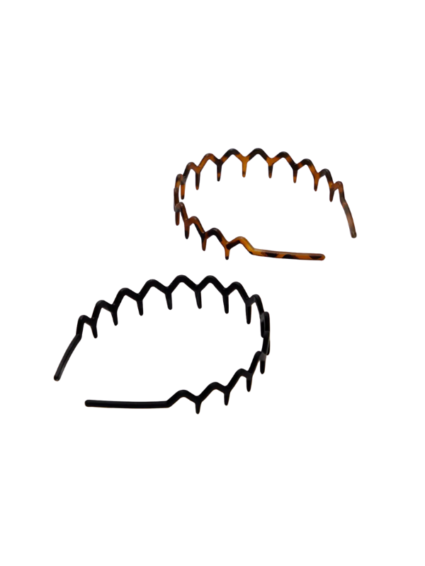 Zig Zag Headband 2pc - Black & Tort By Kitsch