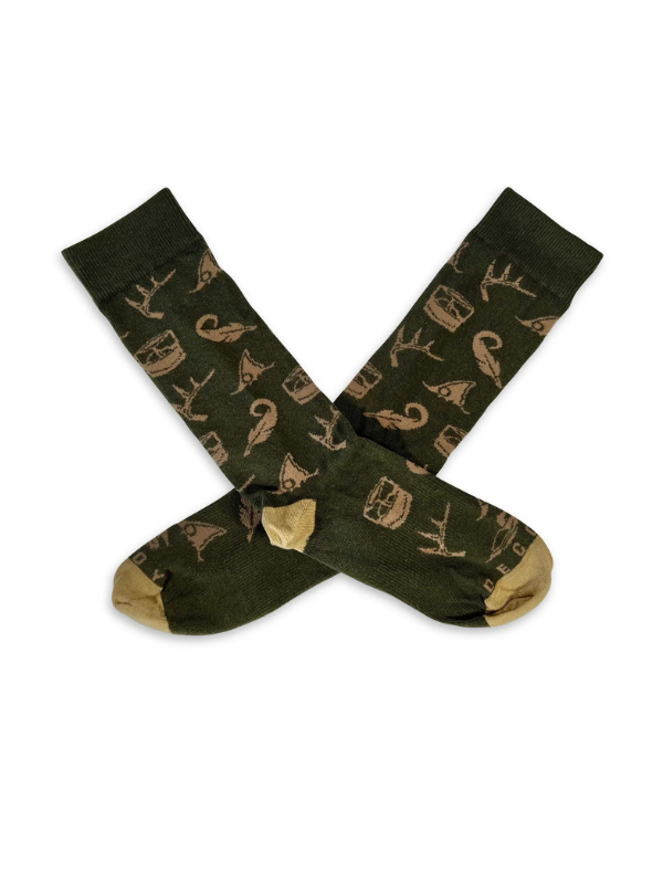 Icon Socks in Green By Dixie Decoy