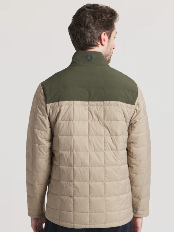 Falcon Hill Quilted Jacket in Khaki By Southern Marsh