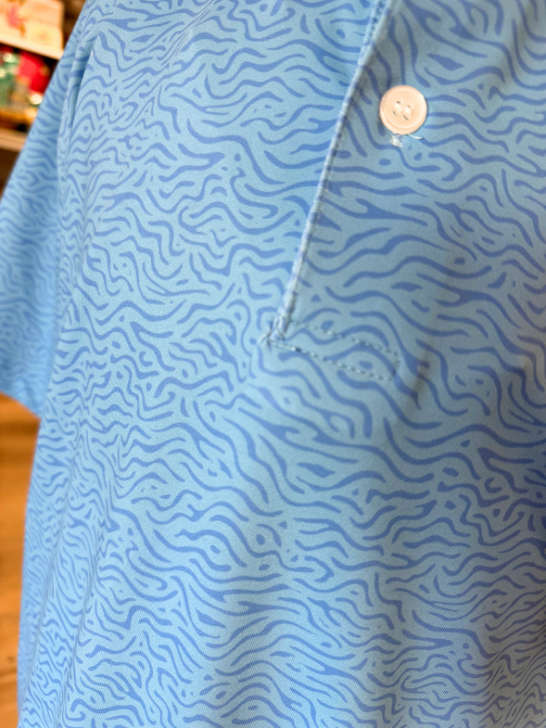 Light Blue Topo YOUTH Polo by Meripex