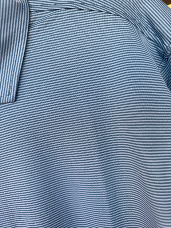 Hinton Stripe Polo in Mallard Blue & Mountain Spring By Southern Point Co.
